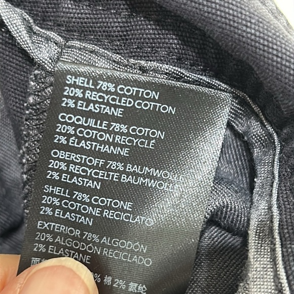 BY ANTHROPOLOGIE Canvas Tapered Embroidered Side Stripe  Trouser Ankle Pants 6 - Picture 15 of 16